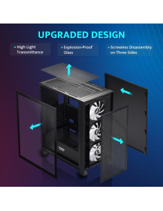 Caja de PC ATX darkFlash DRX70 con Ventiladores RGB 3x120mm 2