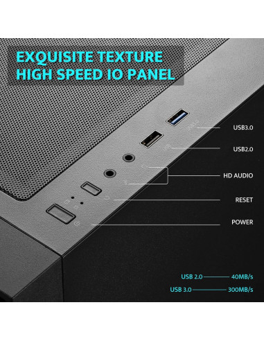 Caja de PC ATX darkFlash DRX70 con Ventiladores RGB 3x120mm