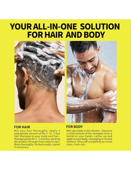Champú 3 en 1 SEVICH Sal Marina 200ml - Acondicionador y Gel de Ducha Champú 3 en 1 SEVICH Sal Marina 200ml - Acondicionador y Gel de Ducha