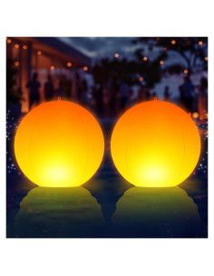 Luces Flotantes LED Solar LanPool 14" IP68 2 Piezas