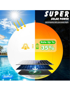 Luces Flotantes LED Solar LanPool 14" IP68 2 Piezas 2