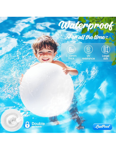Luces Flotantes LED Solar LanPool 14" IP68 2 Piezas