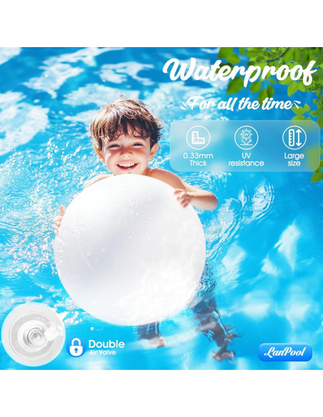 Luces Flotantes LED Solar LanPool 14" IP68 2 Piezas