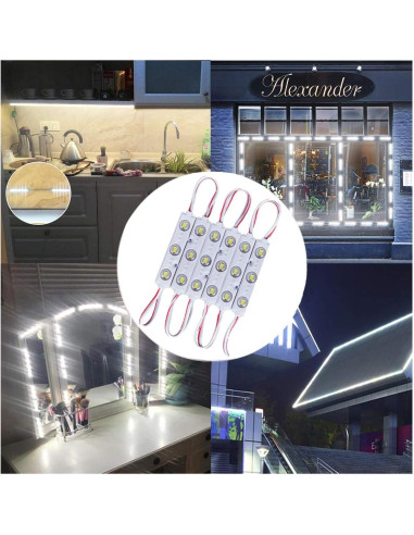 Módulo LED 20pcs 5730 SMD Blanco IP65 3-LED 19.2W