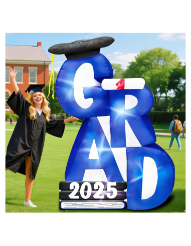 Decoración Inflable de Graduación 2025 TURNMEON 1.83m con LED