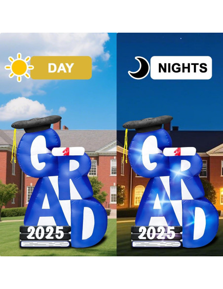 Decoración Inflable de Graduación 2025 TURNMEON 1.83m con LED