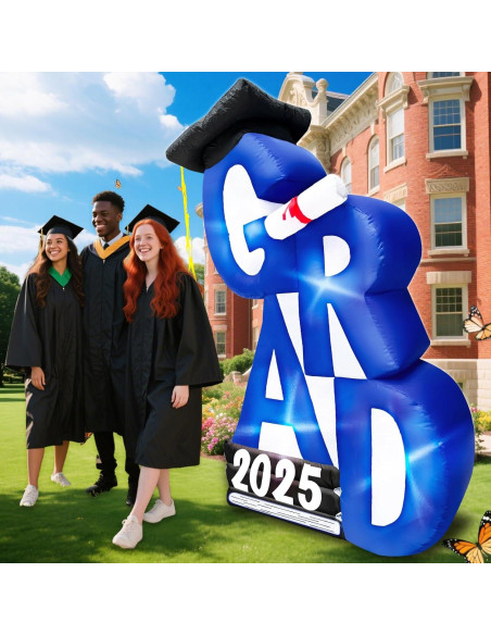 Decoración Inflable de Graduación 2025 TURNMEON 1.83m con LED