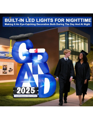Decoración Inflable de Graduación 2025 TURNMEON 1.83m con LED