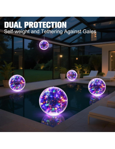 Luces Flotantes Solares para Piscina Niceput 35 cm IP68