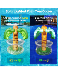 Soporte Flotante para Bebidas Inflable Ksheat Palma Solar 67.7x92.9cm 2