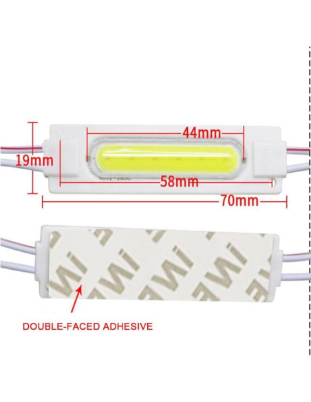 100 Módulos LED 12V IP65 Luz de Reemplazo para Carteles