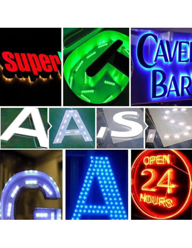 100 Módulos LED 12V IP65 Luz de Reemplazo para Carteles