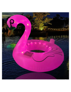 Flotador de piscina inflable SATXTREM Cisne 94 cm con luz LED solar