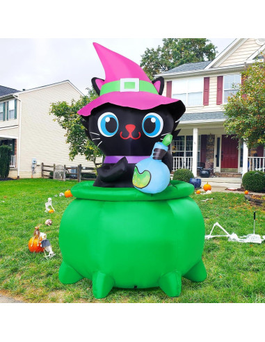 Decoración Inflable de Gato Halloween GOOSH 1.83 m con LED