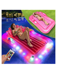 Flotador Inflable TURNMEON 180x120 cm con Luces y Control Remoto