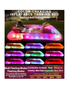 Flotador Inflable TURNMEON 180x120 cm con Luces y Control Remoto 2