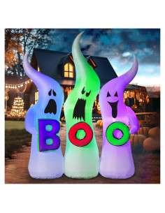 FunFanso Fantasmas Inflables Halloween 1.83m con Luces LED