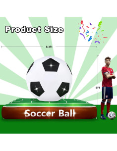 Decoración Inflable de Fútbol Popblow 6 Pies con LED 2