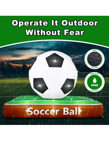 Decoración Inflable de Fútbol Popblow 6 Pies con LED