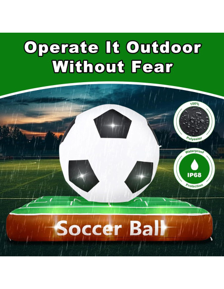Decoración Inflable de Fútbol Popblow 6 Pies con LED