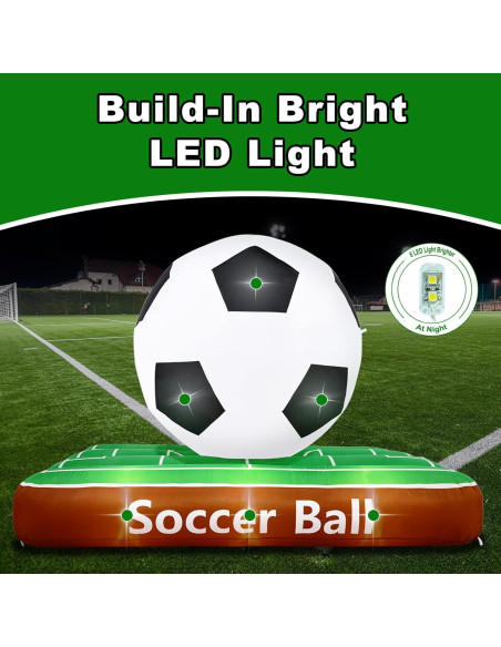 Decoración Inflable de Fútbol Popblow 6 Pies con LED