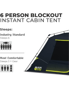 Carpa CORE Instantánea Blockout para 6 Personas - Camping 2