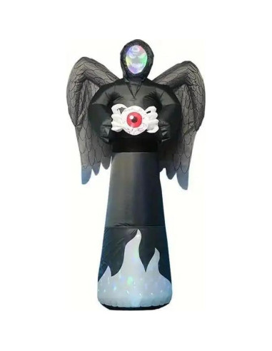 Molde Inflable Halloween 2.44m con Luces LED y Máscara RGB