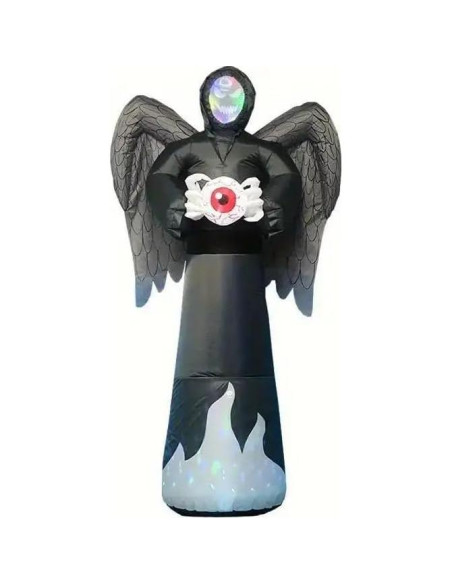 Molde Inflable Halloween 2.44m con Luces LED y Máscara RGB