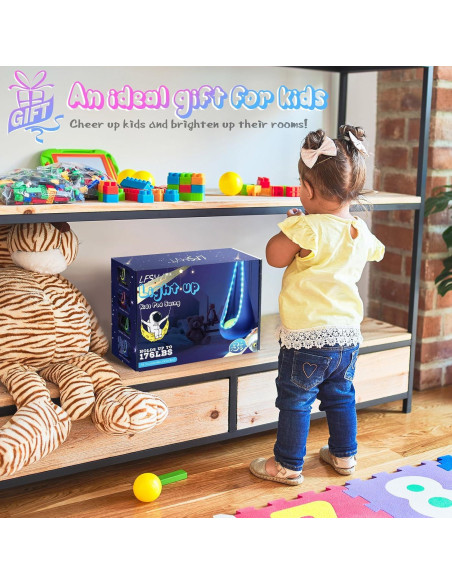 Columpio Pod Iluminado LFSMVT Rosa para Niños con Almohada