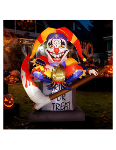 Tombstone Inflable Halloween WBHome 1.83 m con Luz LED