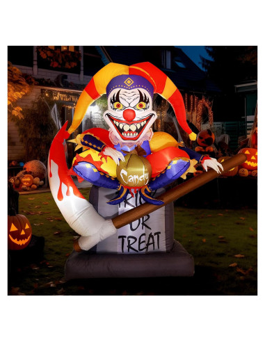 Tombstone Inflable Halloween WBHome 1.83 m con Luz LED