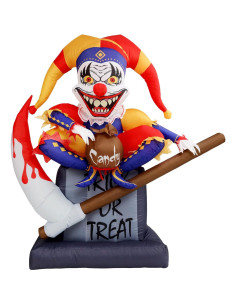 Tombstone Inflable Halloween WBHome 1.83 m con Luz LED 2