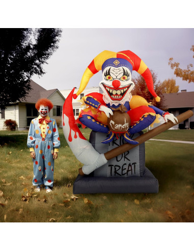 Tombstone Inflable Halloween WBHome 1.83 m con Luz LED