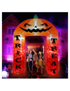 Arco Inflable de Calabaza Halloween BLOWOUT FUN 274 cm LED