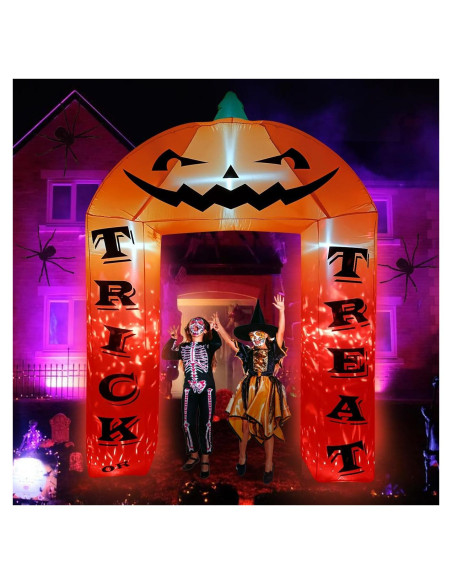 Arco Inflable de Calabaza Halloween BLOWOUT FUN 274 cm LED