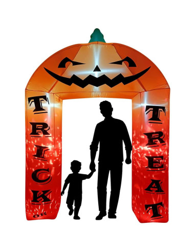 Arco Inflable de Calabaza Halloween BLOWOUT FUN 274 cm LED