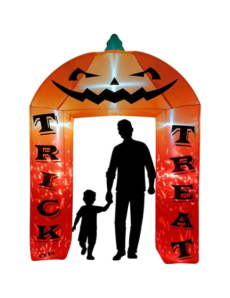 Arco Inflable de Calabaza Halloween BLOWOUT FUN 274 cm LED