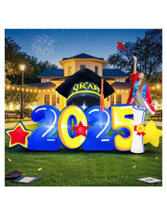 Decoración Inflable de Graduación KOOY 2025 con Luces LED 8FT