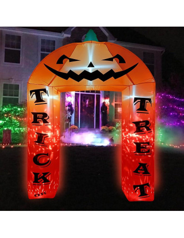 Arco Inflable de Calabaza Halloween BLOWOUT FUN 274 cm LED