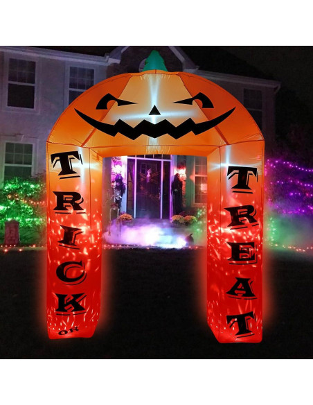 Arco Inflable de Calabaza Halloween BLOWOUT FUN 274 cm LED