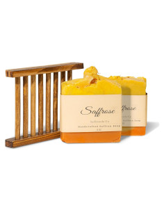 Jabón de Azafrán Puro SaffroseLA - Hidratante y Orgánico (2 unidades)