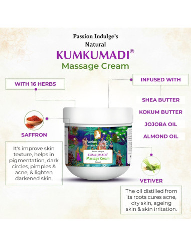Crema de Masaje Facial Kumkumadi Passion Indulge 200g