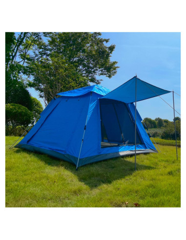 Carpa Instantánea POCO DIVO Azul 4 Personas Impermeable