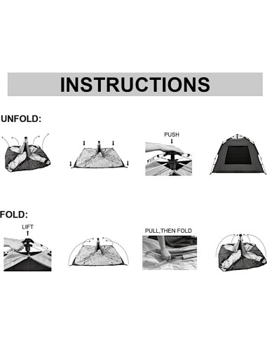 Carpa Instantánea POCO DIVO Azul 4 Personas Impermeable