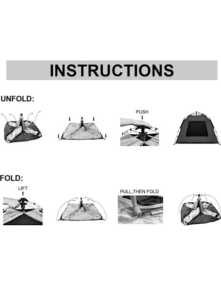 Carpa Instantánea POCO DIVO Azul 4 Personas Impermeable