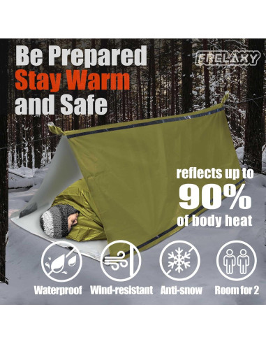 Carpa de Emergencia Frelaxy FY-29D para 2 Personas Verde