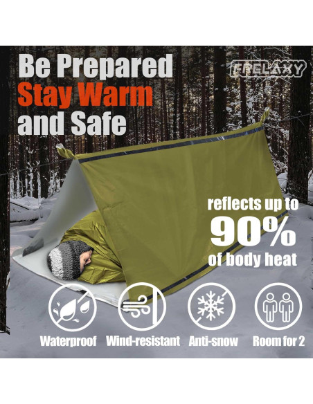 Carpa de Emergencia Frelaxy FY-29D para 2 Personas Verde