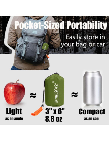 Carpa de Emergencia Frelaxy FY-29D para 2 Personas Verde