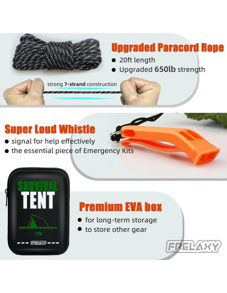 Carpa de Emergencia Frelaxy FY-29D para 2 Personas Verde