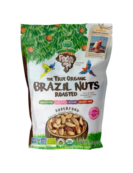 Nueces de Brasil Orgánicas Premium Floresta en Pie 907g Tostadas